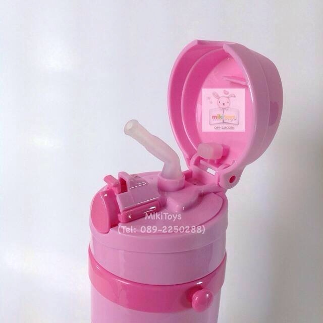 ✅กระติกน้ำเจ้าหญิง Disney Princess (Snow White,Cinderella,Ariel)ใบใหญ่ 450ml.แถมหลอดสำรอง/จุก/แปรงล้างหลอด รุ่นกดแล้วฝาเด้ง เก็บอุณหภูมิ