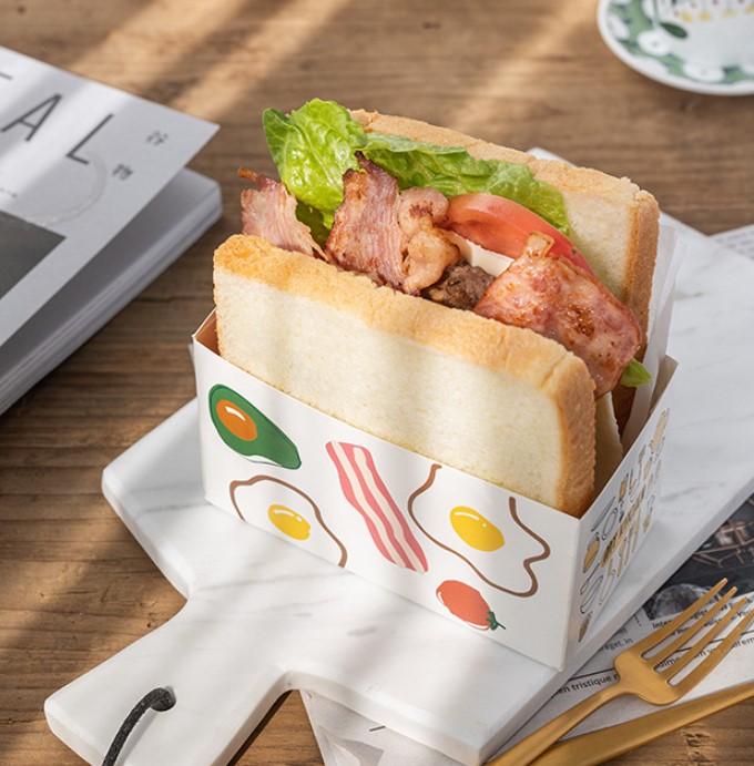 กล่องใส่แซนวิชไข่เกาหลี (แพ็ค 50 ชิ้น)