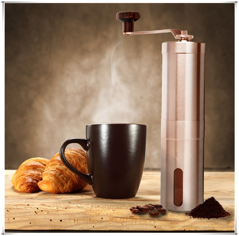 เครื่องบดกาแฟมือหมุน ทรงกระบอกพกพา รหัส 1614-118