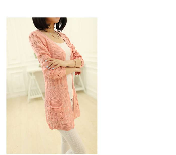 Pre Order - เสื้อคลุมกันหนาวแฟชั่นเกาหลี เวตเตอร์ถัก แบบบาง สี : สีเขียว / สีฟ้า / สีเบจ / สีดำ / สีกุหลาบ / สีชมพู / สีเหลือง