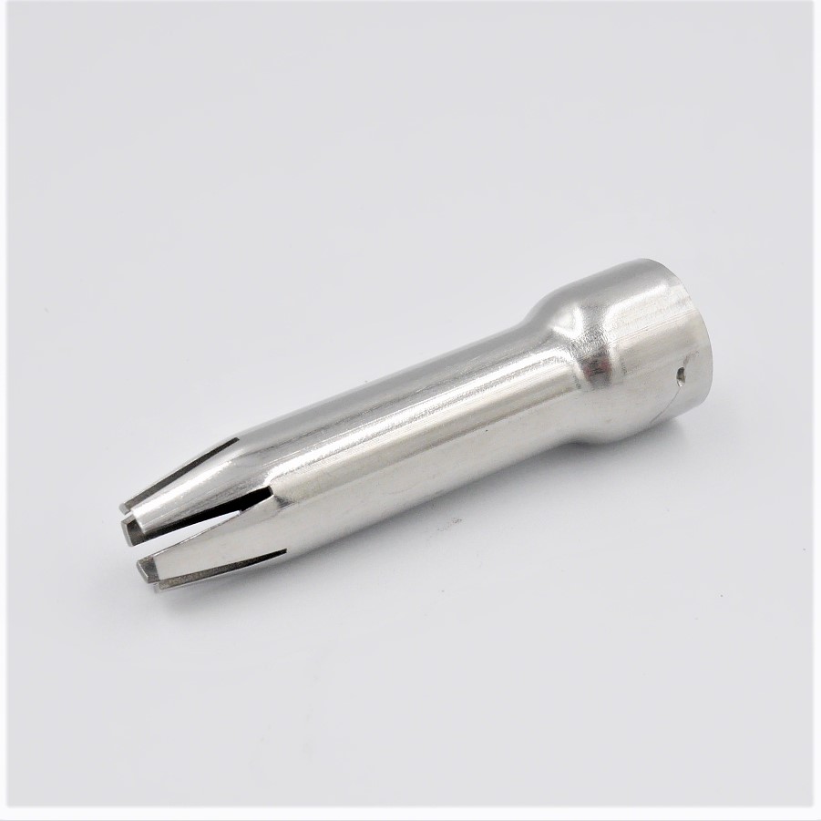 อะไหล่ ดอกบีบวิปครีม มงกุฎ แสตนเลส สูง 55 mm. เส้นผ่าศูนยกลาง 15 mm. ขวดทำวิปครีม รหัส 1174