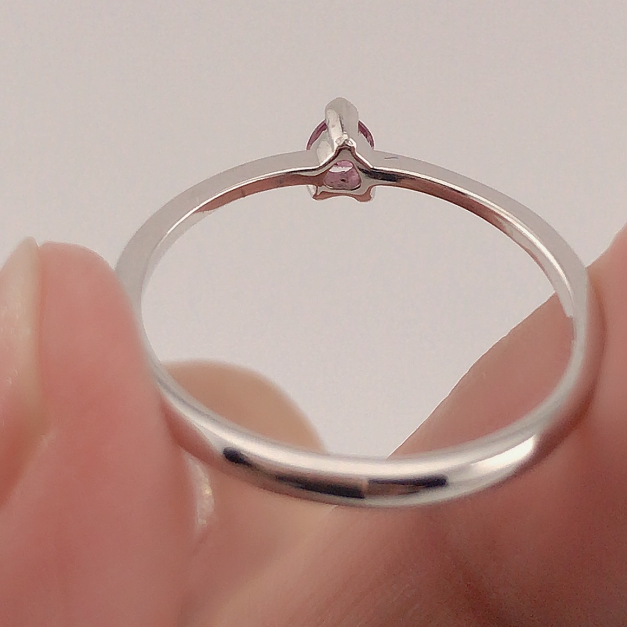 แหวนเงินแท้ พลอยพิงค์ทัวมาลีนแท้(ราศีตุลย์หรือเกิดวันอังคาร)