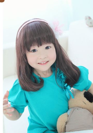 วิกผมเด็ก วิกผมยาวสำหรับเด็ก มี2 สีให้เลือก ดำและน้ำตาลเข้ม