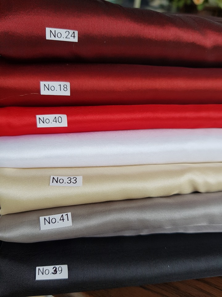 ผ้าไหมสังเคราะห์ทอเครื่องสีพื้น Plain Synthetic Silk