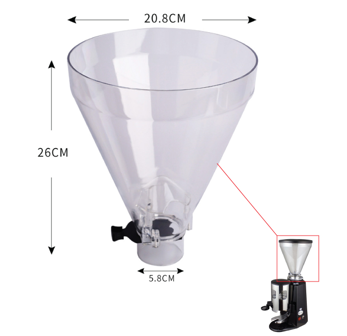 อะไหล่โถใสใส่เมล็ดกาแฟเครื่องบดกาแฟ Coffee mill 900n รหัส 2342