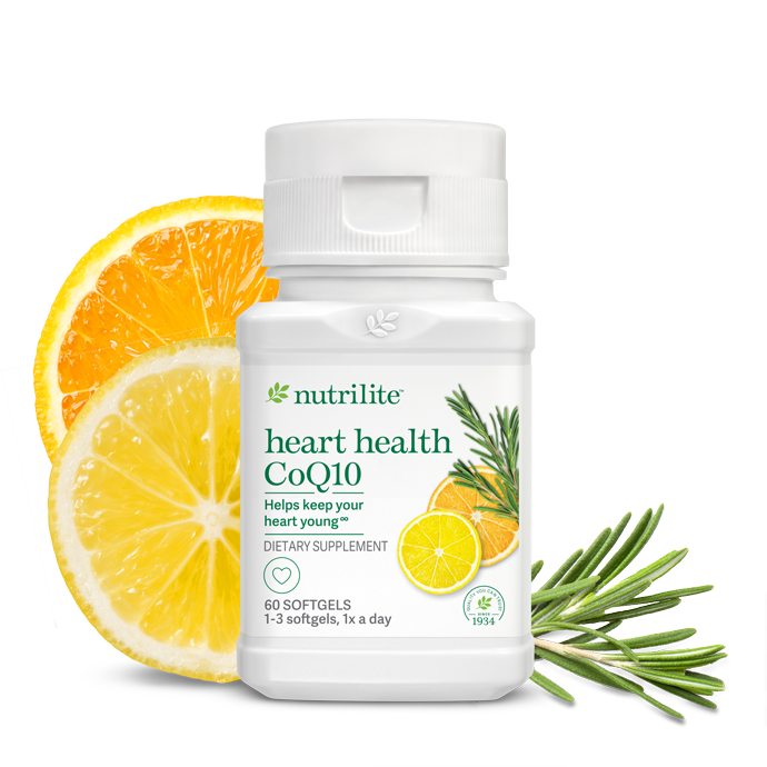 Nutrilite Heart Health CoQ10 เพื่อสุขภาพหัวใจที่ดี ลดริ้วรอยเหี่ยวย่น Amway USA