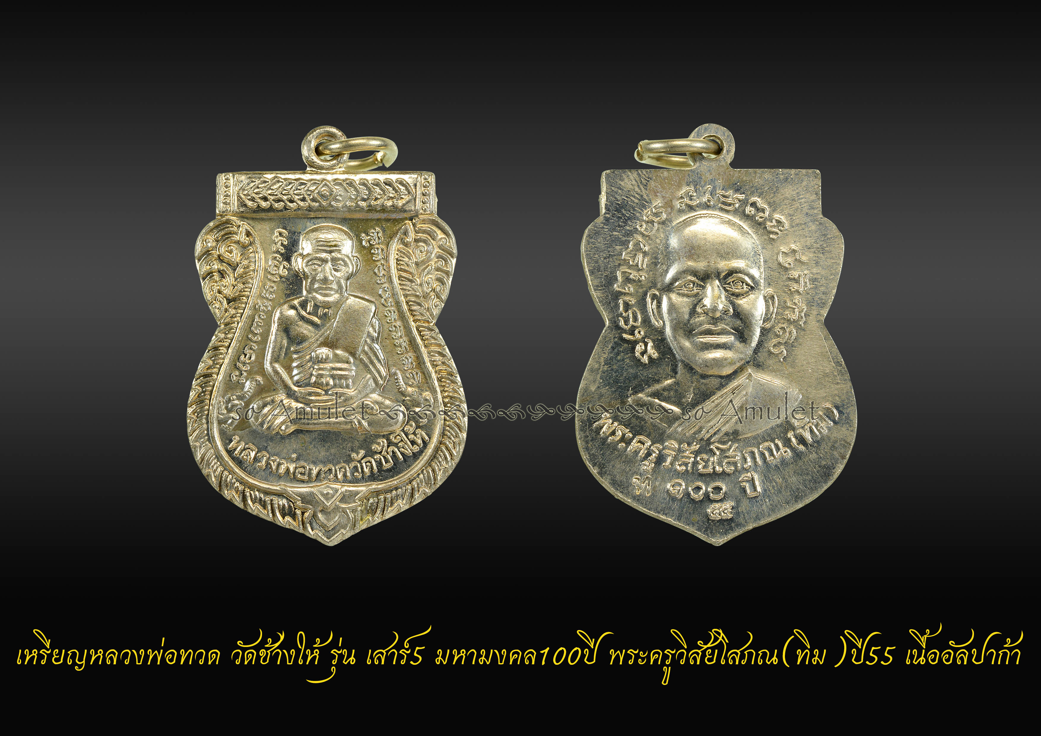 เหรียญหลวงพ่อทวด วัดช้างให้ รุ่นเสาร์5มหามงคล100ปี พระครูวิสัยโสภณ(ทิม) ปี55 เนื้ออัลปาก้า
