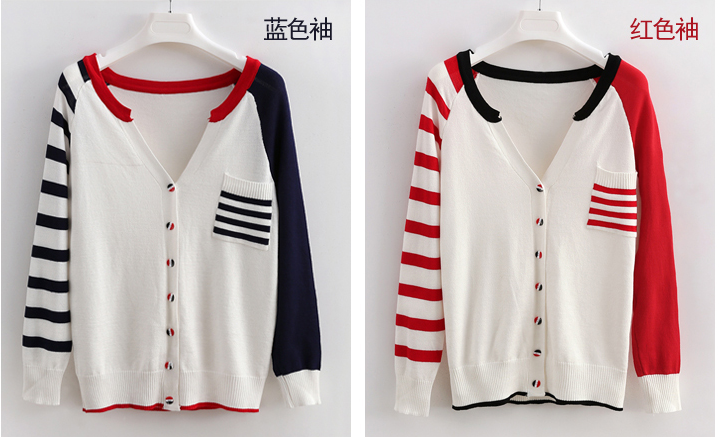 Pre Order - เสื้อกันหนาวแฟชั่น เป็นเสื้อสเวตเตอร์ คอวี แขนยาว กระดุมหน้า น่ารักมาก