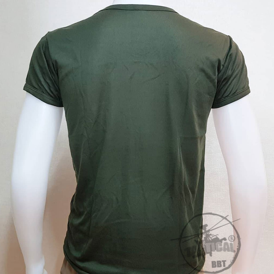 เสื้อยืดแขนสั้น คอวี ผ้า TC 5 สี (ดำ น้ำตาล เขียว กรมท่า ขาว)