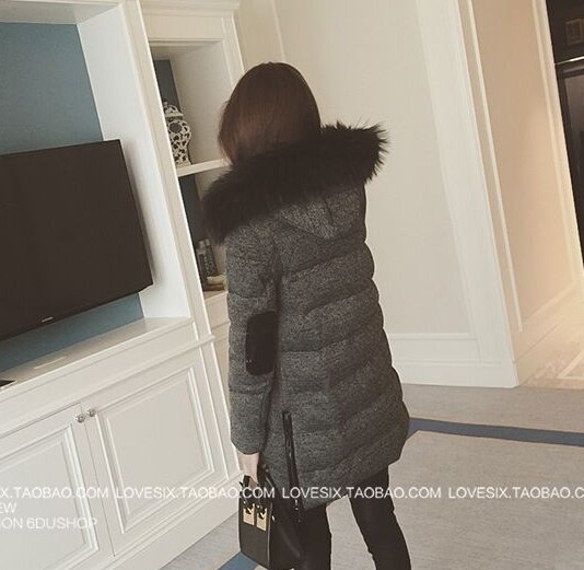 PreOrderคนอ้วน - เสื้อกันหนาวแฟชั่น ไซส์ใหญ่ คนอ้วน ผ้าฝ้าย บุนวม สีเทาดำ มีHood ขนเฟอร์