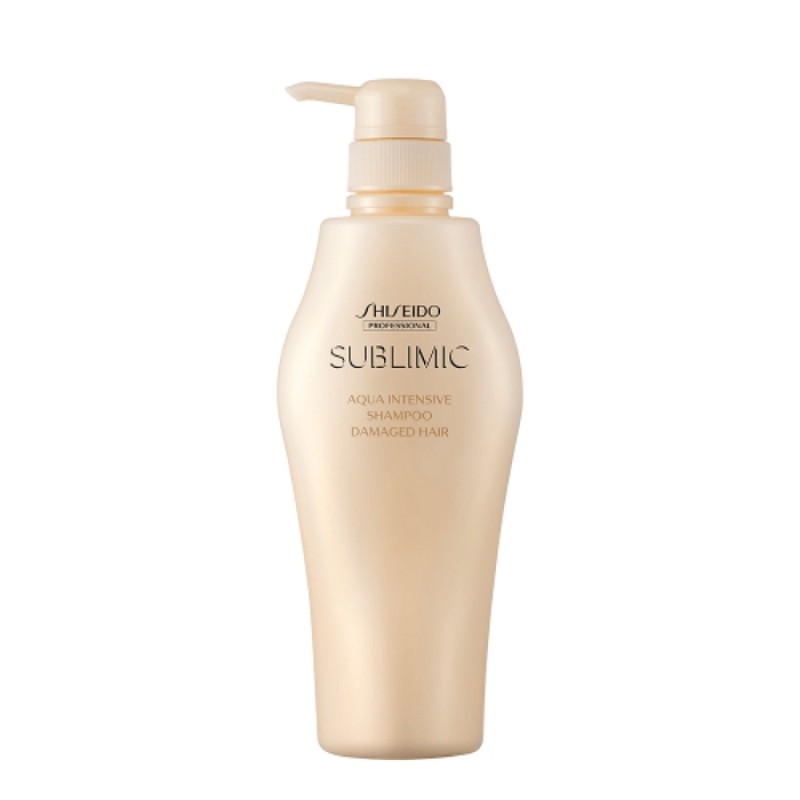 SHISEIDO SUBLIMIC Aqua Intensive Shampoo 500มล แชมพู สำหรับผมแห้งเสีย ขาดความชุ่มชื้นผมอ่อนแอเนื่องจากการดัดและทำสี