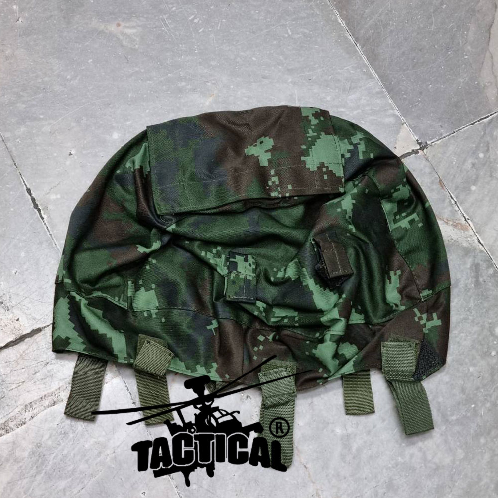 ผ้าคลุมหมวกคอบร้า มีสายรัดแว่น ช่องใส่แผนที่