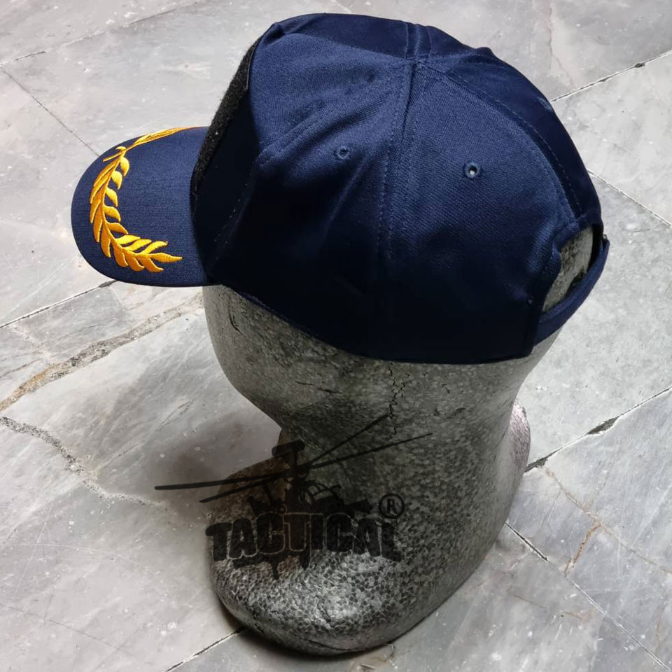 หมวกแก๊ป ซิปหลัง มีช่อ มีตีนตุ๊กแก (ดำ กรมท่า)