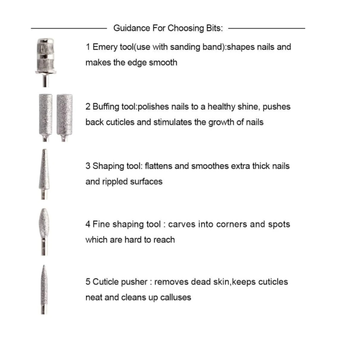 ชุดหัวเจียร์ตะไบเล็บ จำนวน 6 ชิิ้น รหัส 2678