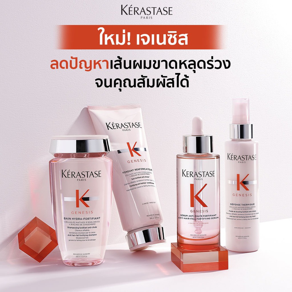 Kerastase Genesis Bain Hydra-fortifiant เคเรสตาส เจเนซิส เบน ไฮดร้า-ฟอร์ทีฟียองท์ สำหรับผู้มีปัญหาผมขาดหลุดร่วง เส้มผมไม่แข็งแรง 250ml