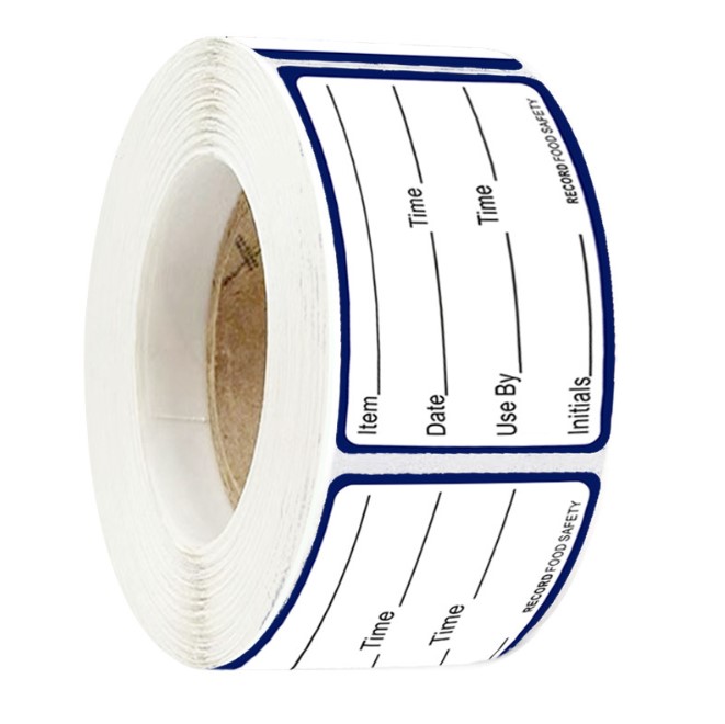 สติ๊กเกอร์แสดงวันผลิต-วันหมดอายุอาหาร 290 ดวง/ม้วน ขนาด 3x6 ซม.