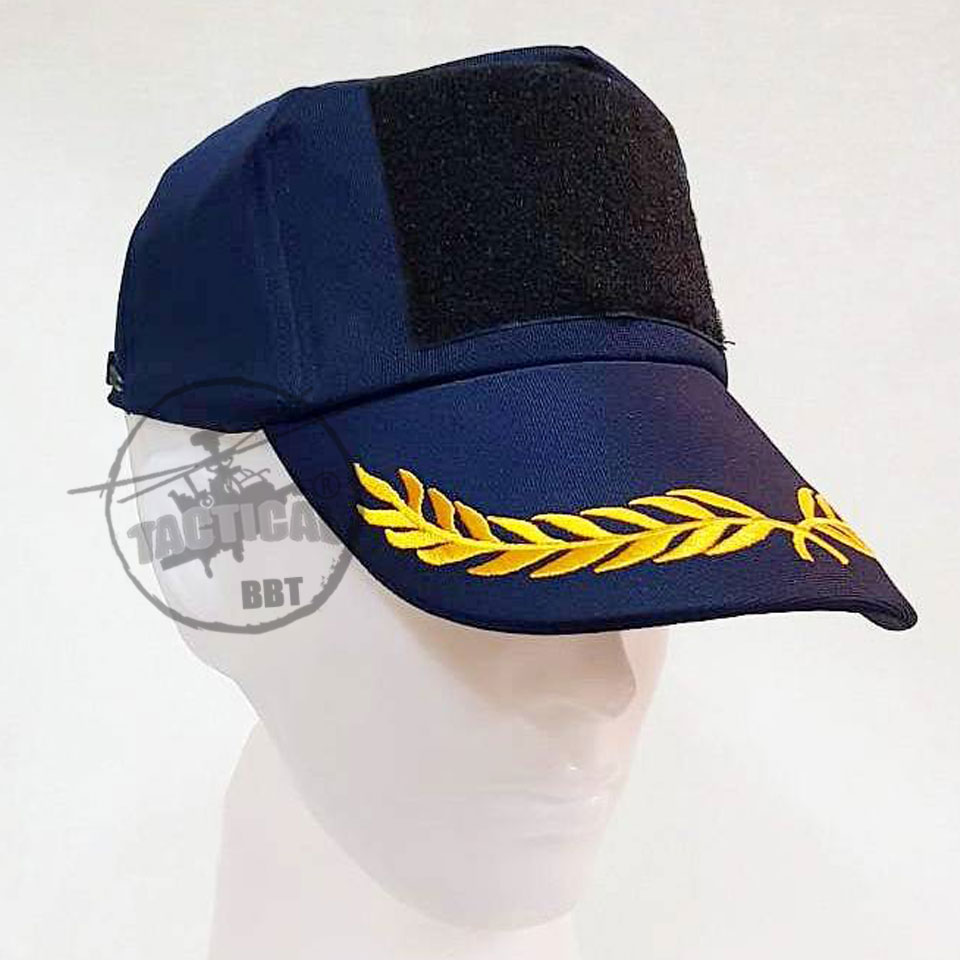 หมวกแก๊ป ซิปหลัง มีช่อ มีตีนตุ๊กแก (ดำ กรมท่า)