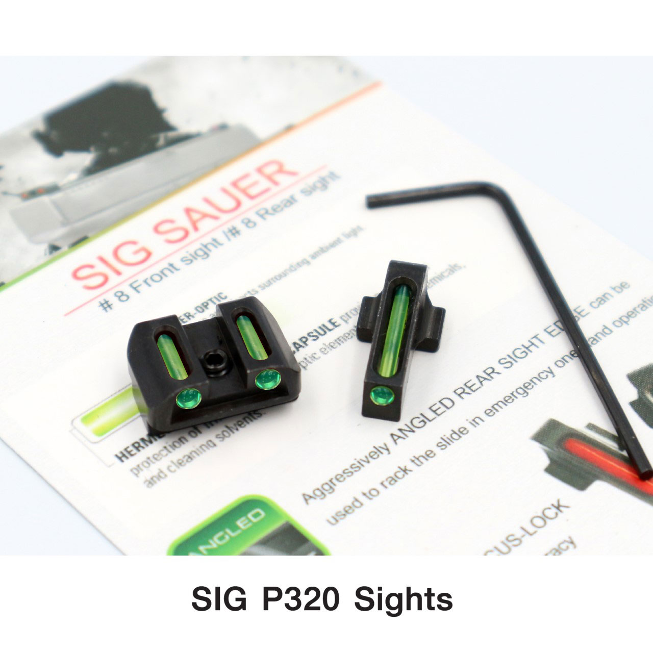 ศูนย์หน้า-หลัง ไฟเบอร์ออฟติก ปืน Sig Sauer รุ่น P320