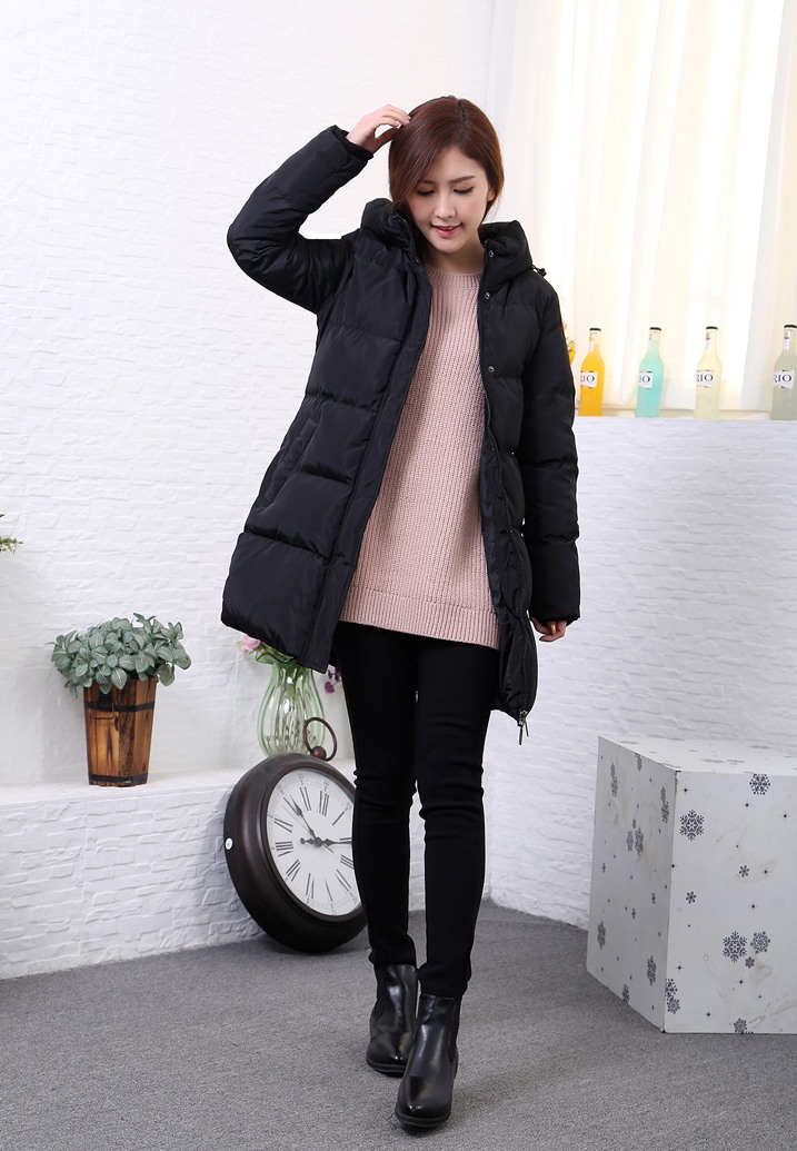 PreOrderคนอ้วน - เสื้อโค้ทไซส์ใหญ่ ผ้าร่มบุนวม สี : ดำ / แดง