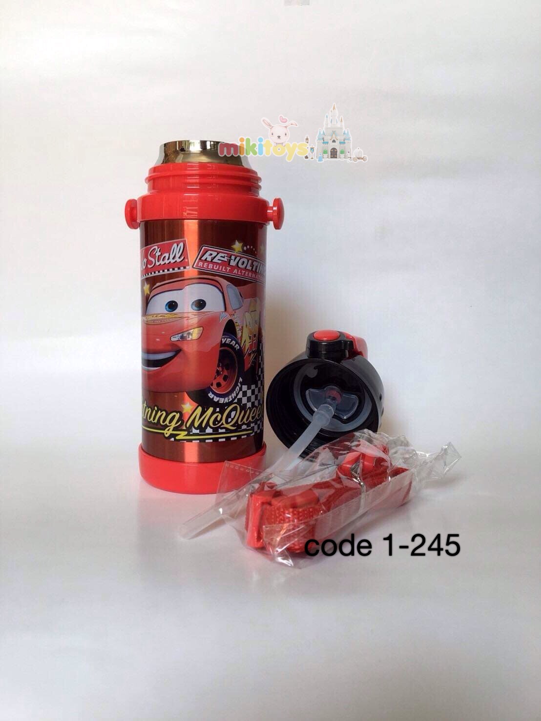 กระติกน้ำเก็บอุณหภูมิ Car Mcqueen คาร์ แมคควีน เรซซิ่ง ลายรถแข่งสุดเท่ห์ ขนาด350ml.