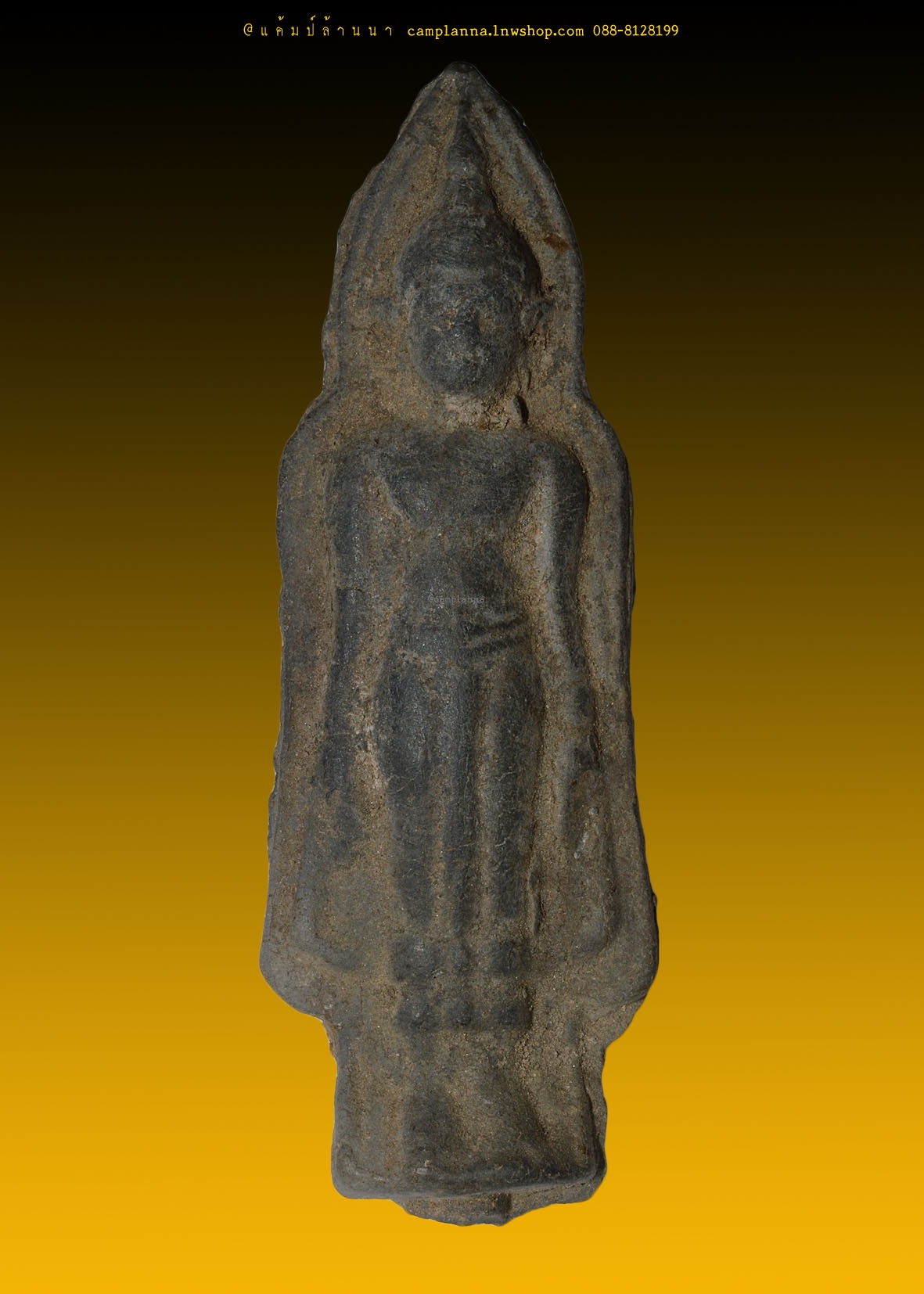 พระร่วงเปิดโลก เนื้อดิน 6.7x1.6 cm สุโขทัย งดงามอลังการหายากยิ่งยวด เก่าเก็บจากกรุ (2)