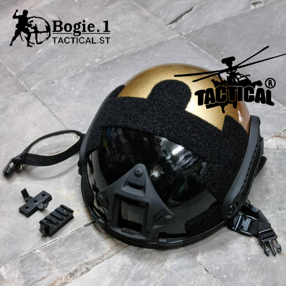 หมวก Fast สายตรวจ ทอง-ดำ BG1 (ปรับหลังแบบใหม่)