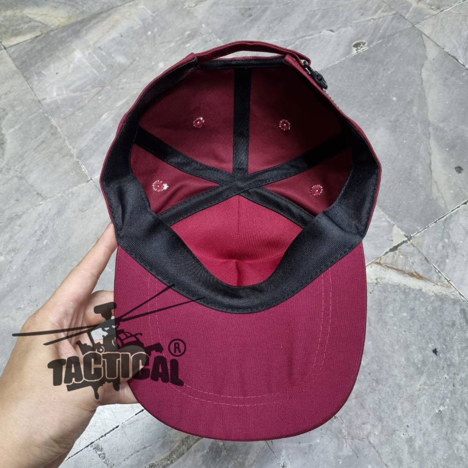หมวกแก๊ป แดงเลือดหมู กรมป่าไม้ ซิปหลัง