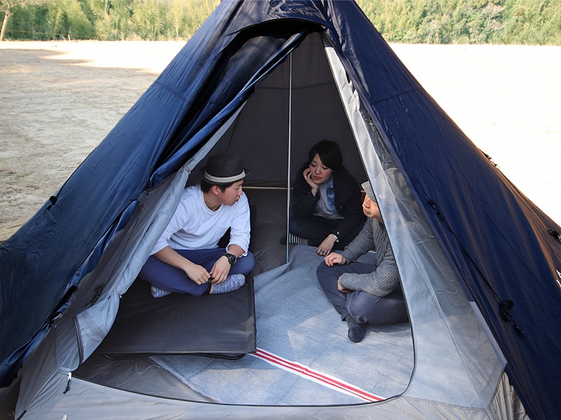 DOD one pole tent T5-47-BK Size M เต็นท์กระโจม ดีโอดี เต็นท์เสาเดียว ขนาดกลาง M สีดำ นอนได้ 5คน จากประเทศญี่ปุ่น