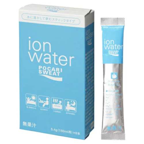 Pocari Sweat Ion Water Powder Stick Type (5.4g * 8 ) ผงเกลือแร่ไอออนอีเล็กโทรไลต์ โพคาริสเวทผสมน้ำ 5.4g 8ห่อ ผสมน้ำ180มล