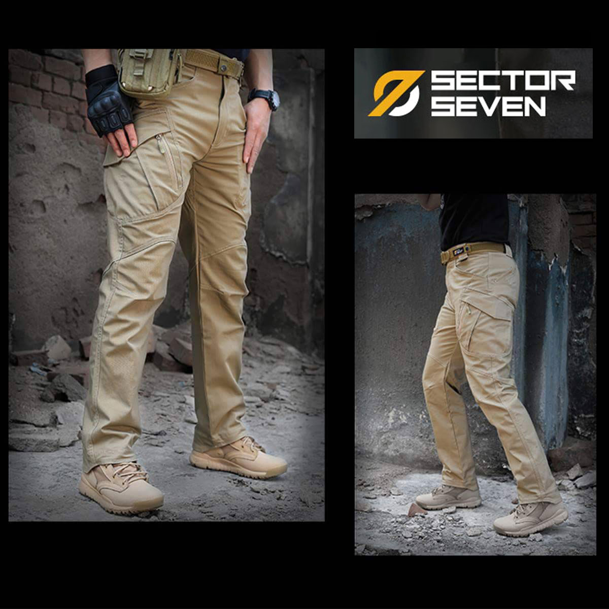 กางเกง Sector Seven IX9 ทราย ผ้าหนา ยืด กันน้ำ (ของแท้)