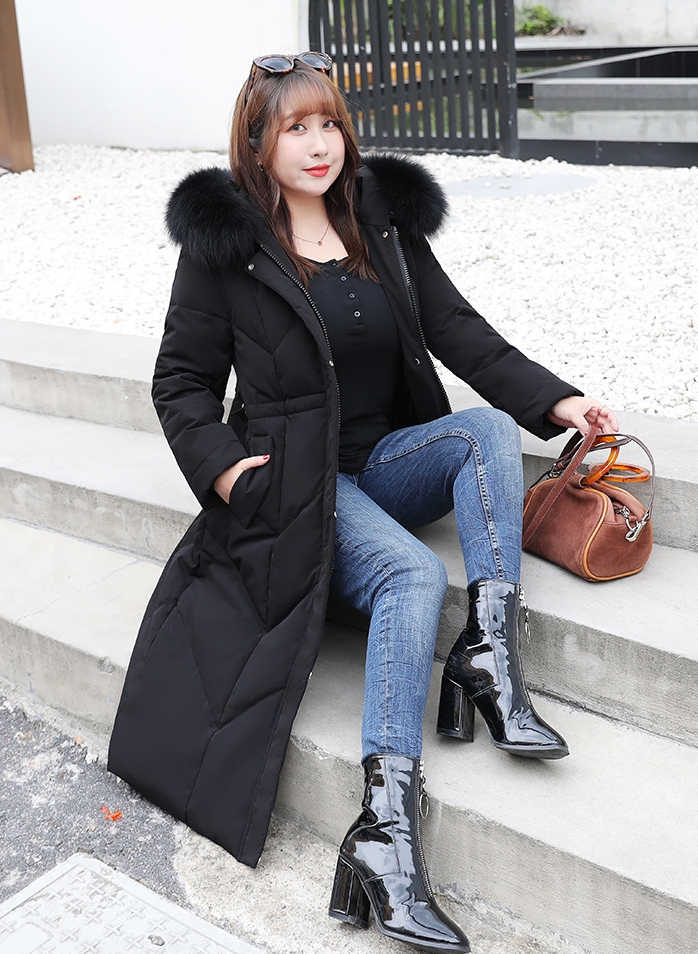 2324-0079 โค้ทยาวไซส์ใหญ่ ขนเป็ด เฟอร์ถอดได้ มีหลายสีนะคะ