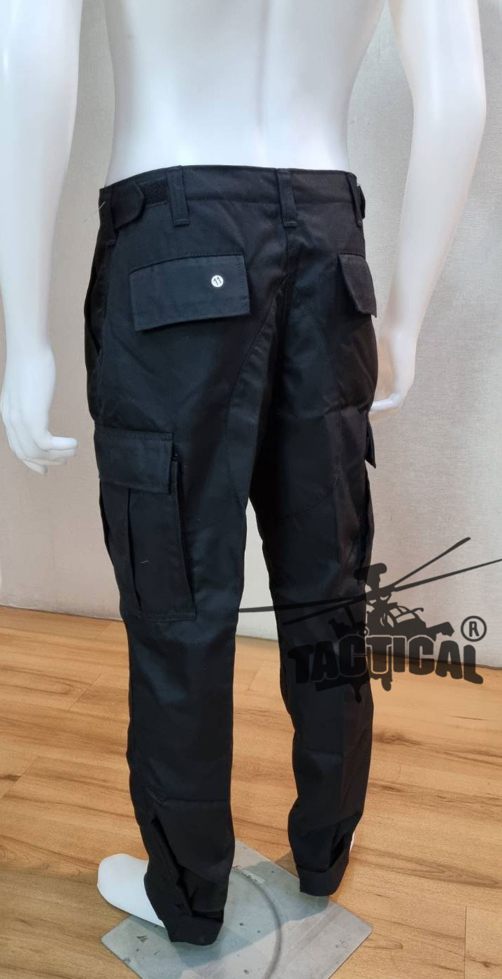 กางเกงเดี่ยวรุ่น 11 ดำ ผ้าหนานุ่ม (มีตีนตุ๊กแกปลายขา)