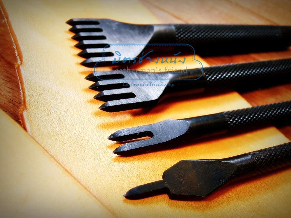 ชุดส้อมตอก รุ่นเหรียญทองแดง 1+2+4+6 ฟัน ระยะความกว้างฟัน 2 มิล ระยะห่างฟัน 4 มิล