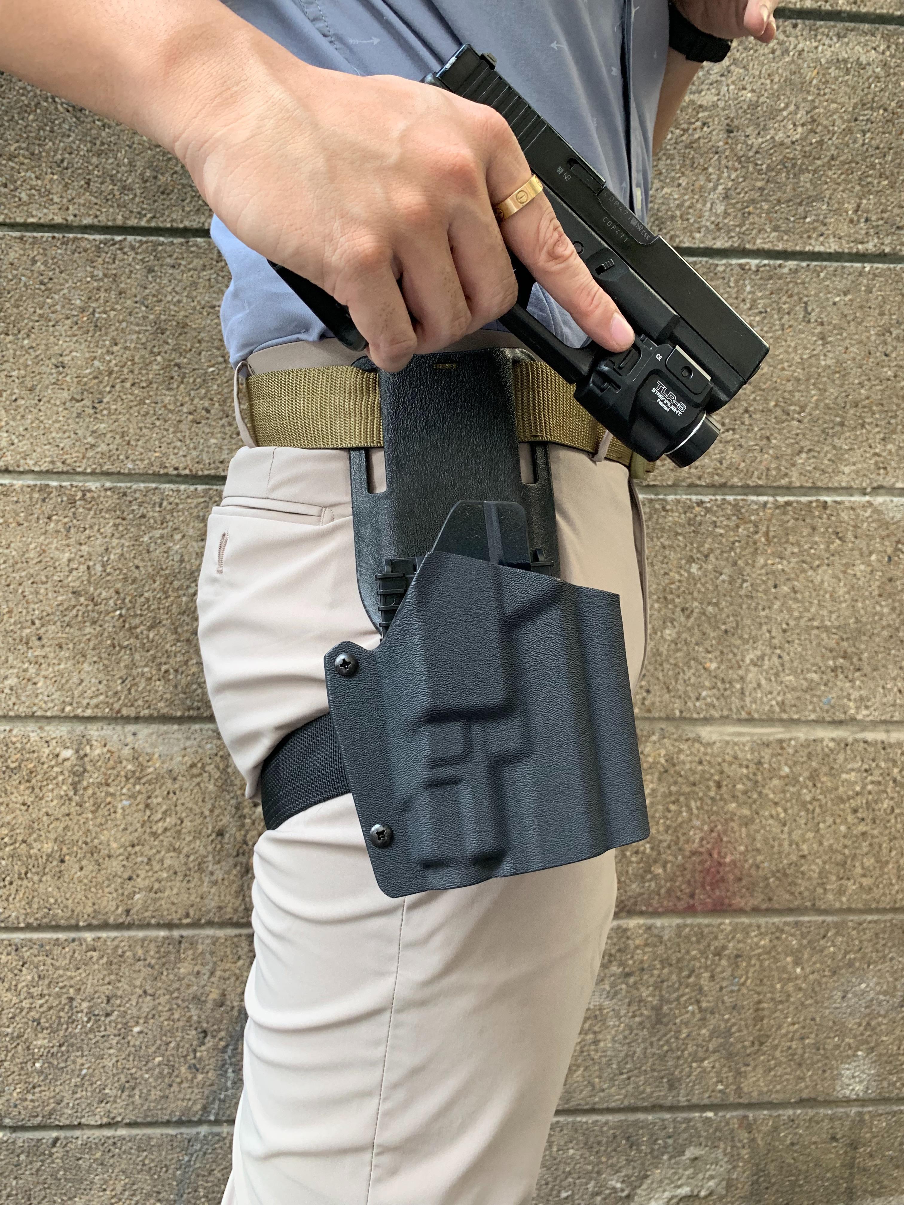 ซองปืนรัดขา Glock 19 (สำหรับปืนติดไฟฉาย TLR-7, TLR-8)