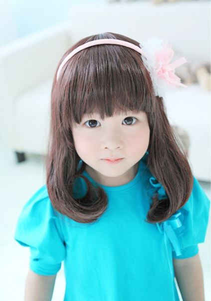 วิกผมเด็ก วิกผมยาวสำหรับเด็ก มี2 สีให้เลือก ดำและน้ำตาลเข้ม