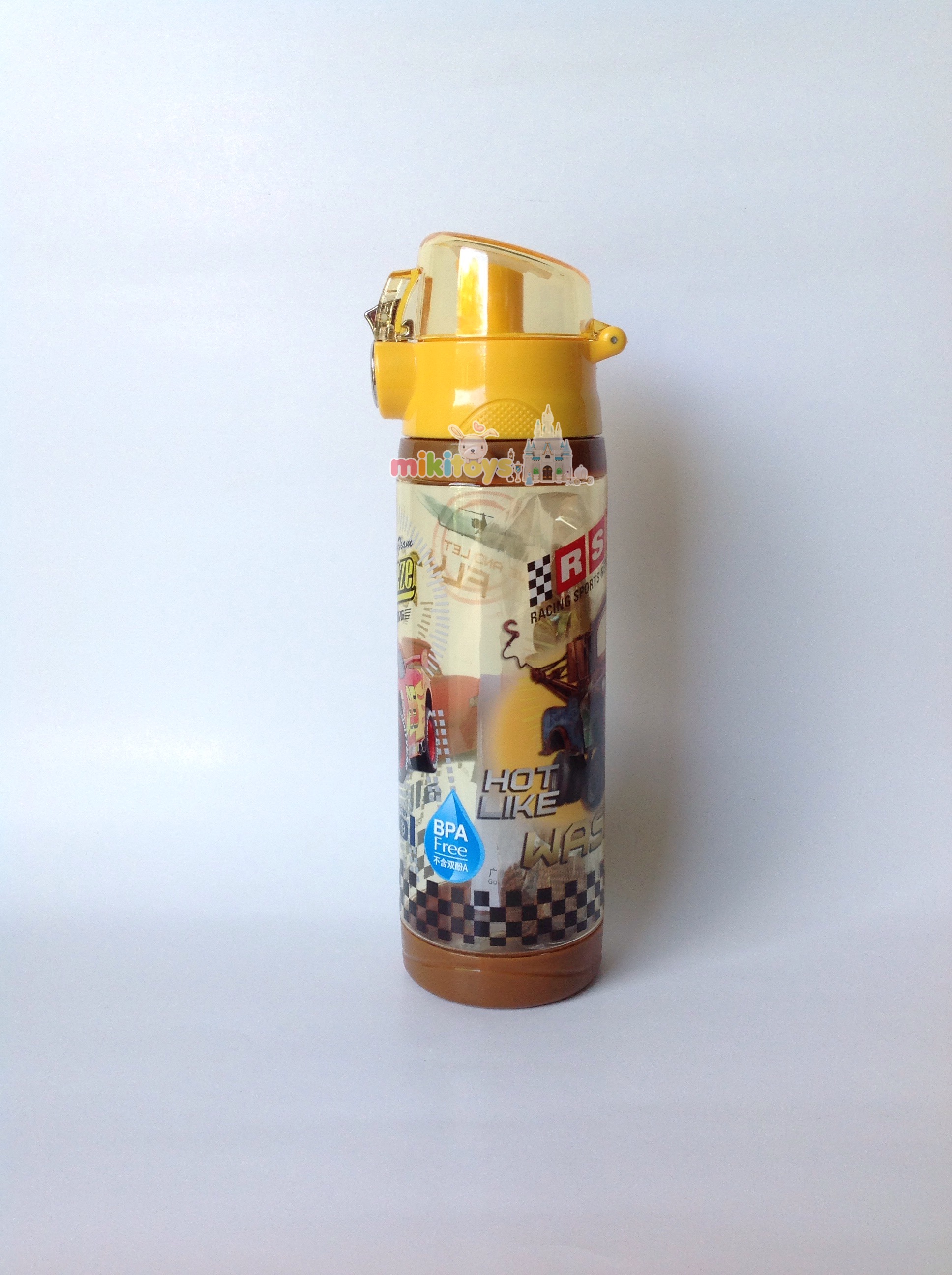 กระติกน้ำลายรถแข่ง คาร์ Disney Cars McQueen YELLOW*BPA Free ปลอดภัย รุ่นยกดื่ม