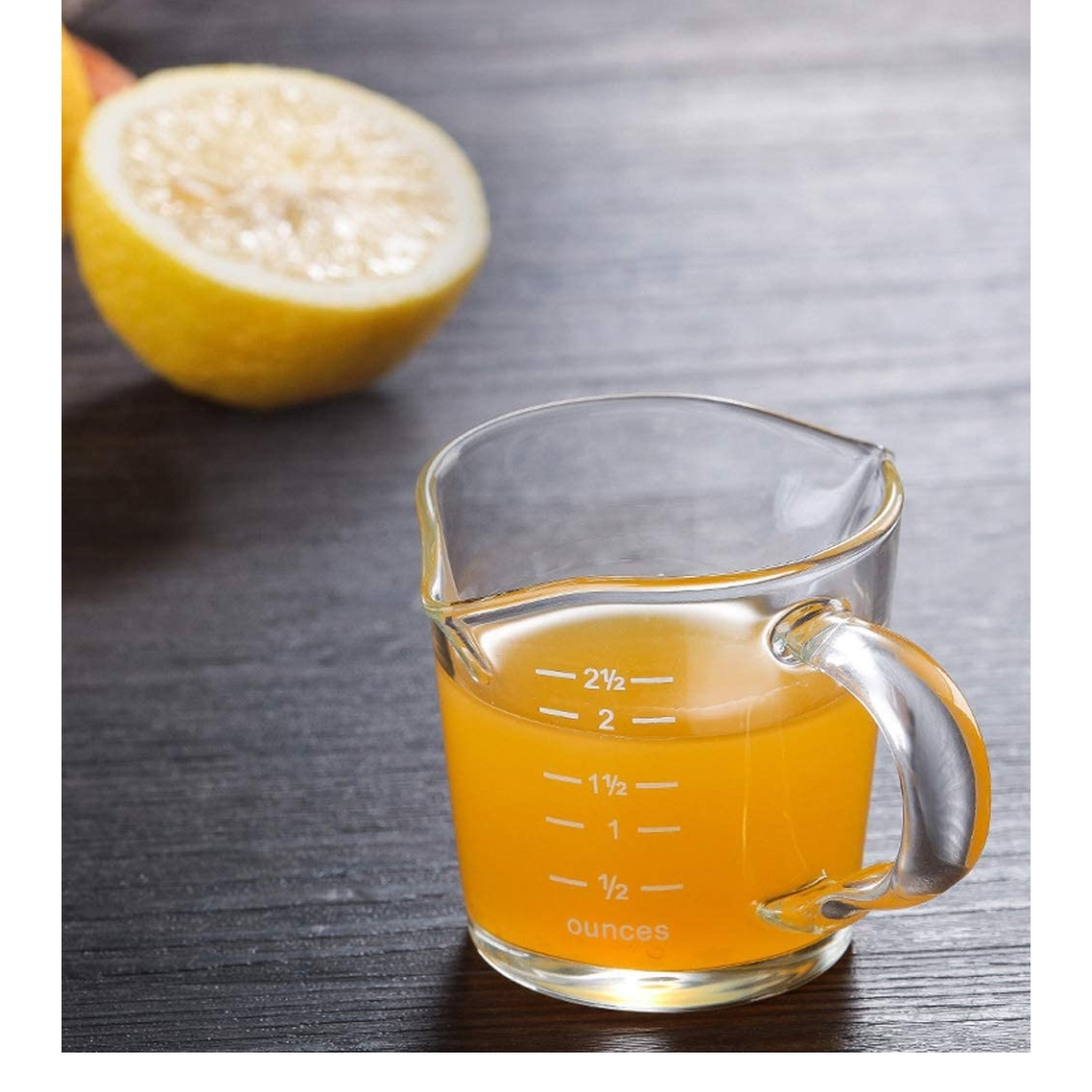 แก้วกาแฟ แก้วเอสเพรสโซ่ 75 มล. ปากเท 2 ปาก และ เส้นสเกลตวงปริมาณ รหัส 1929