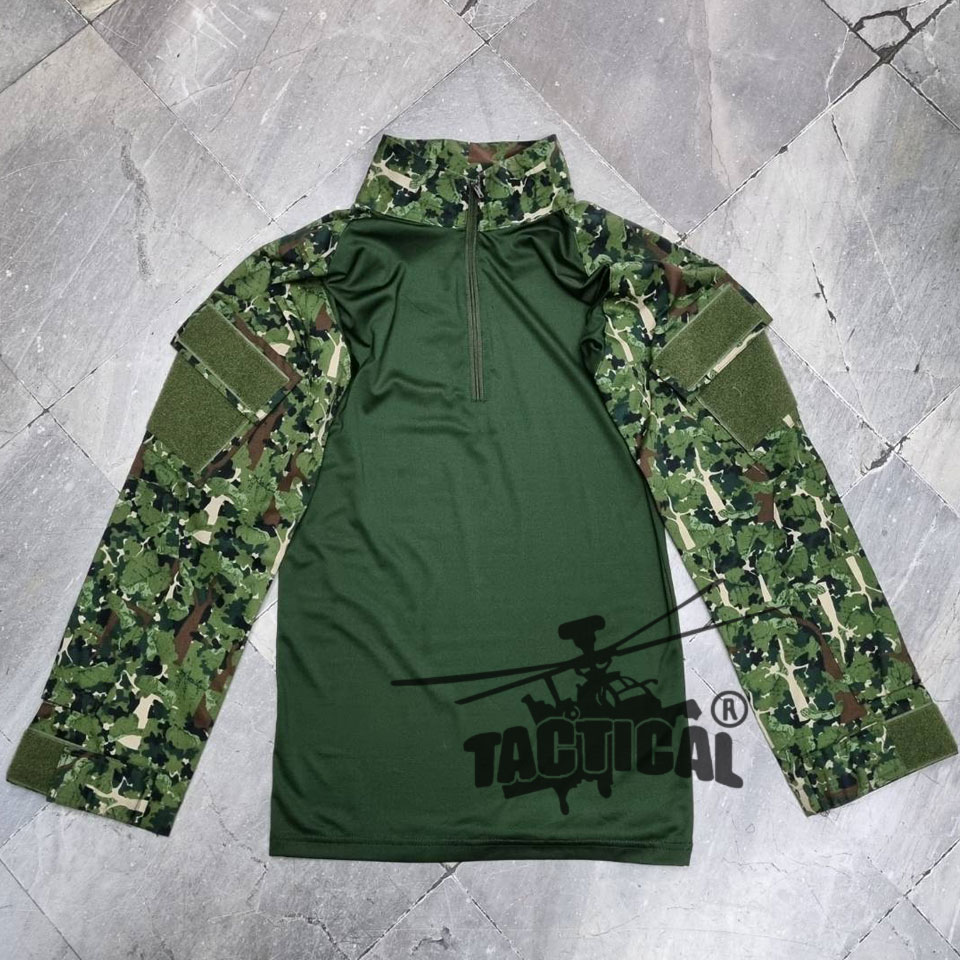 เสื้อ Combat Shirt พรางป่าไม้ (ลายใหม่)