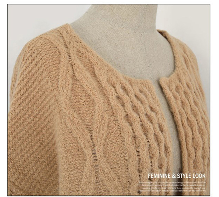 PreOrderไซส์ใหญ่ - เสื้อกันหนาว-คาร์ดิแกน ไซส์ใหญ่ คนอ้วน ไหมพรม สี : น้ำตาล / น้ำเงิน