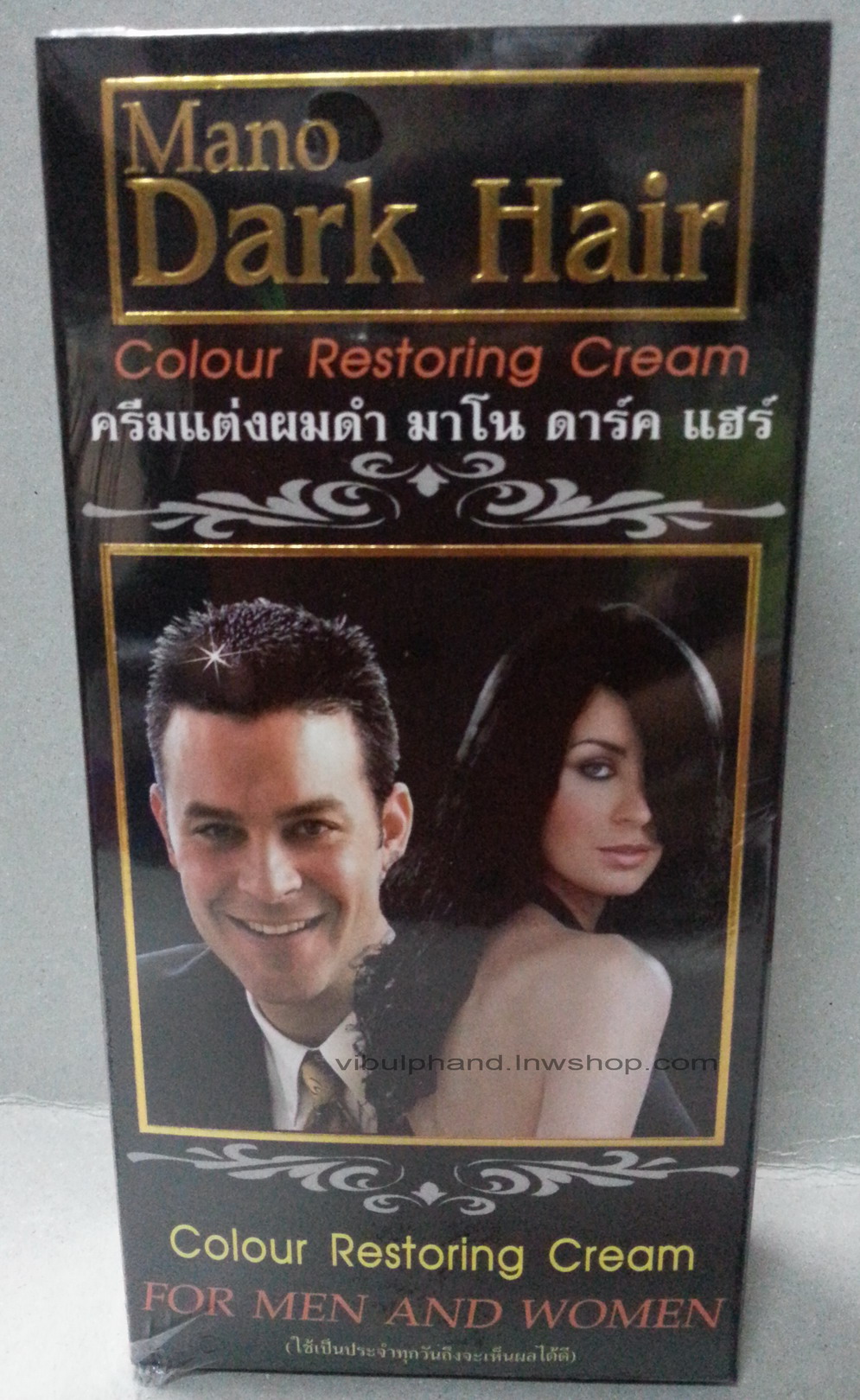 มาโนดาร์คแฮร์ครีมแต่งผมดำ 160มล. Mano Dark Hair Colour Restoring Cream