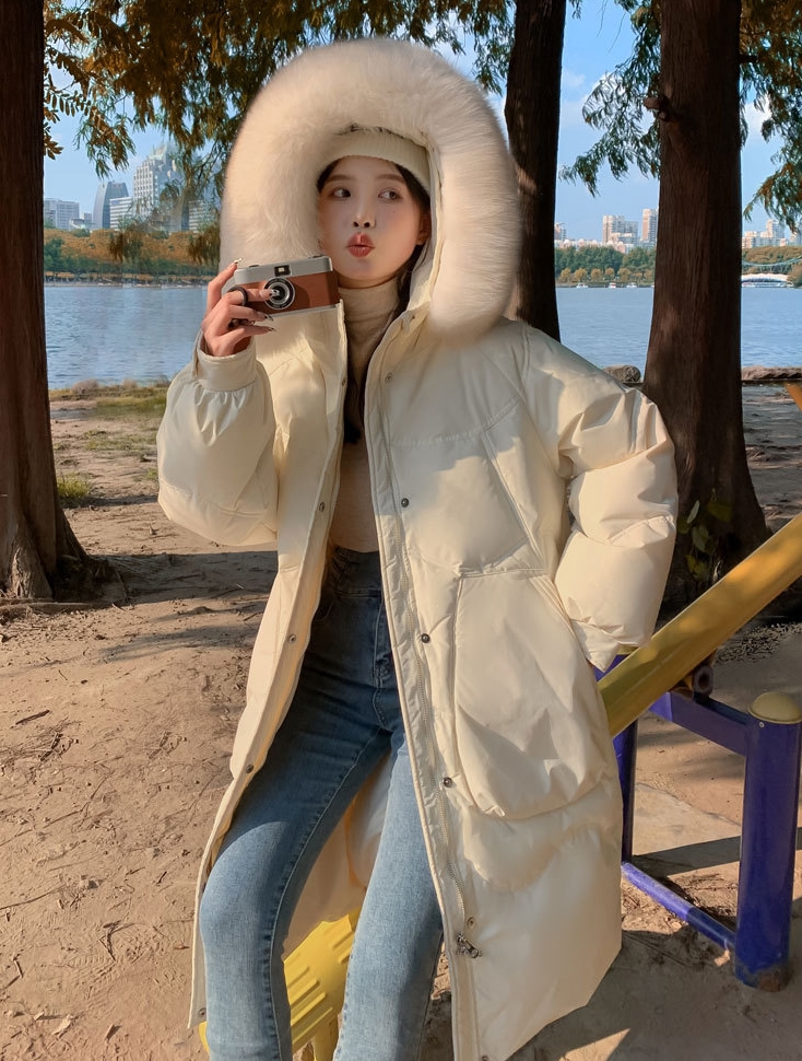 2324-0037 โค้ทยาวขนเป็ด ไซส์ใหญ่ มีเฟอร์ฟูล ๆ สวย ๆ จ้า