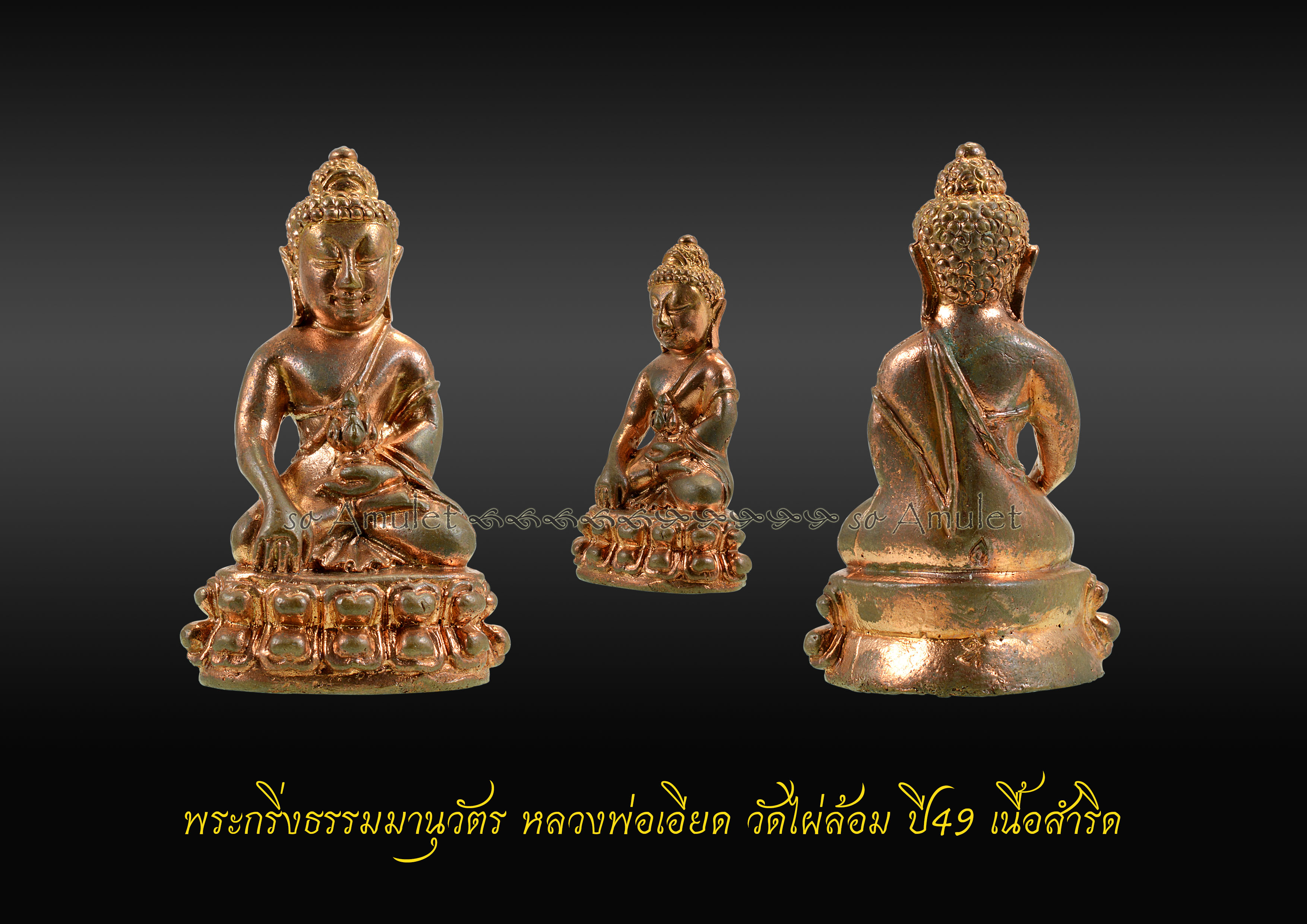 พระกริ่งธรรมมานุวัตร หลวงพ่อเอียด วัดไผ่ล้อม ปี49 เนื้อสำริด