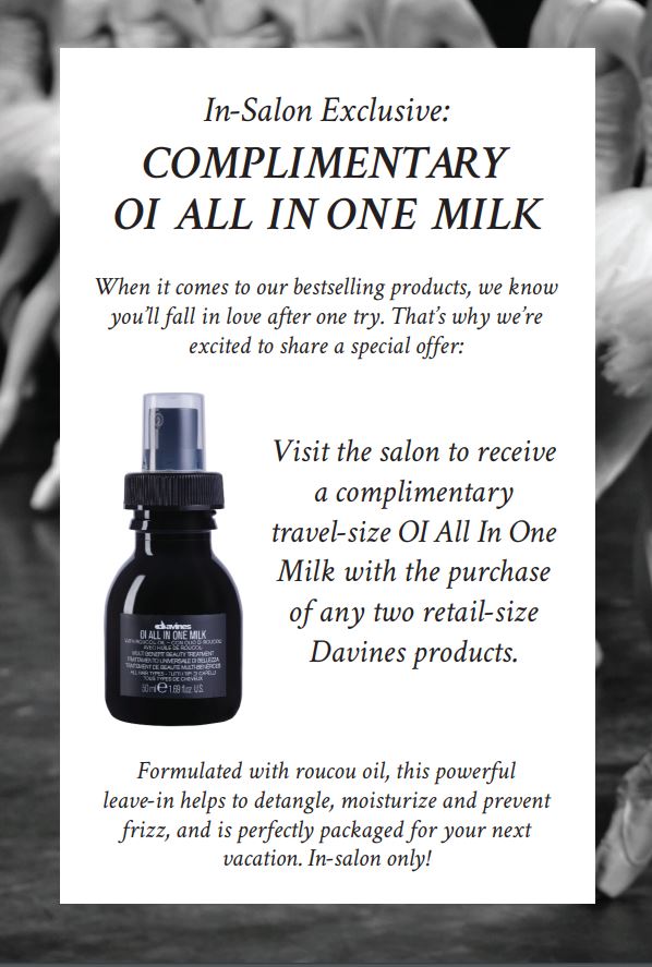 Davines OI All in One Milk ดาวิเนส เซรั่มน้ำนมบำรุงเส้นผมรูปแบบสเปรย์ 135ml