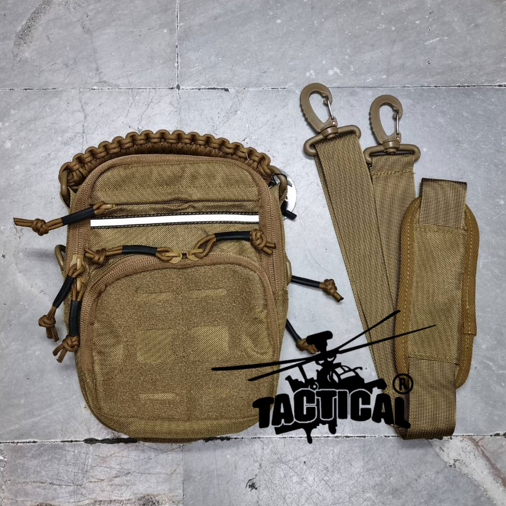 กระเป๋าสะพายข้างแบบ Molle หูหิ้วร้อยเชือกพาราคอร์ด