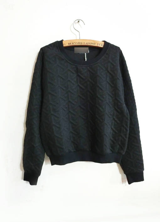 Pre Order - เสื้อกันหนาวแฟชั่นเกาหลี อินเทรน เสื้อผ้ามีมินินูด ยืดได้ : สีดำ / สีขาว / สีเทา