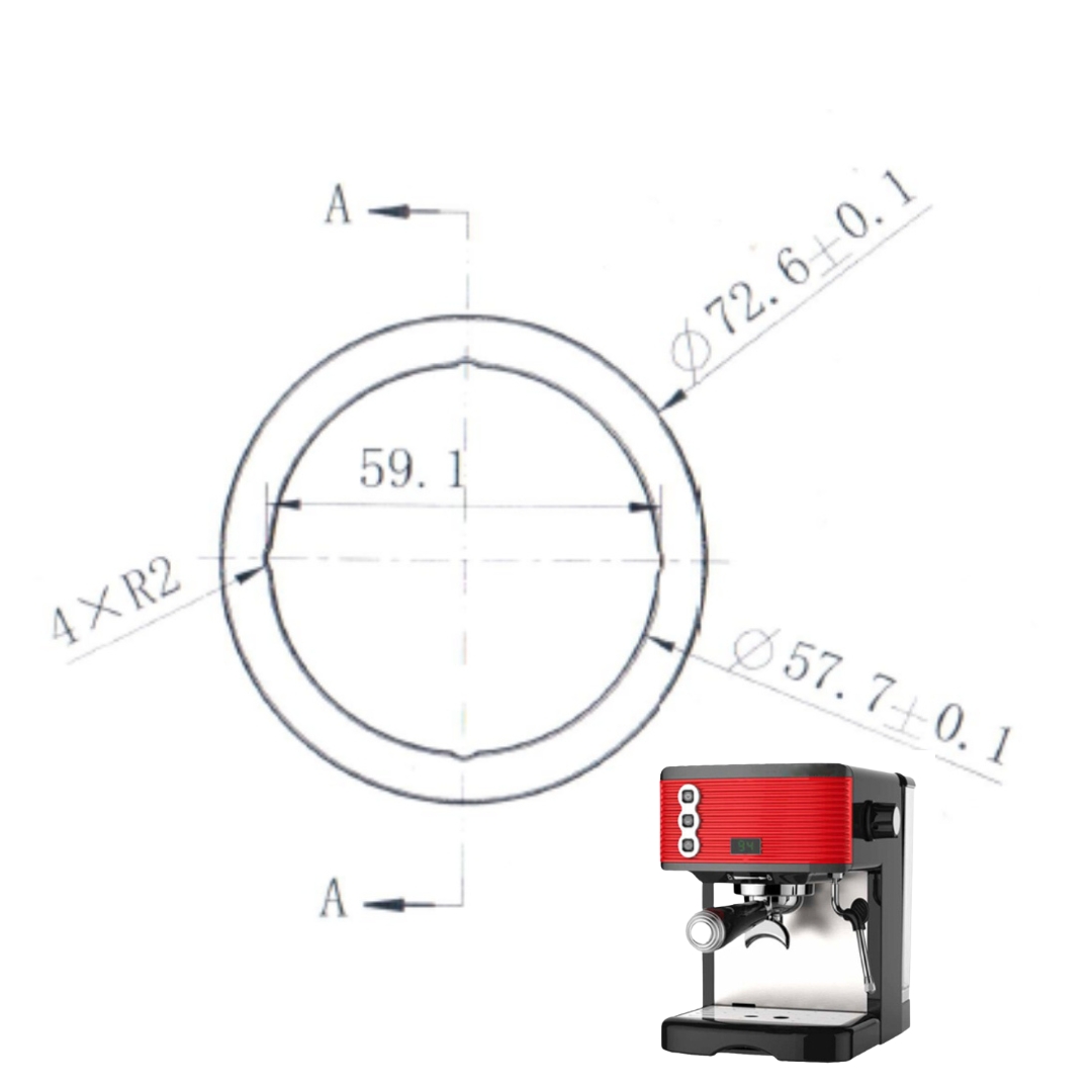 อะไหล่ยางโอริง O-Ring หัวชงกาแฟ แบบซิลิโคลน เครื่องชงกาแฟ Gemilai CRM3601 รหัส 1780