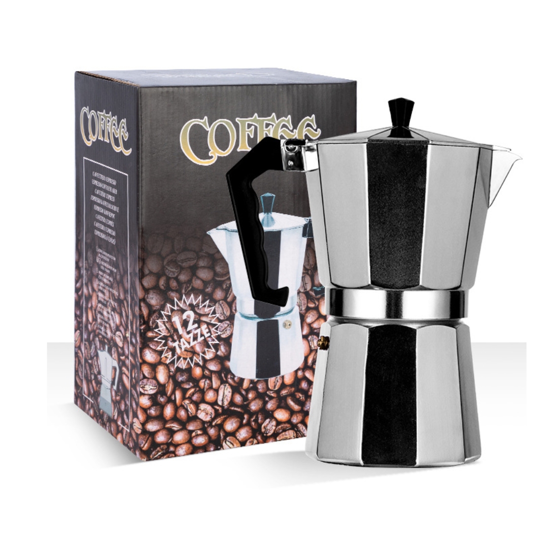 หม้อต้มกาแฟ มอคค่าพอท (MOKA POT) อลูมิเนียม 12 ถ้วย รหัส 1614-154