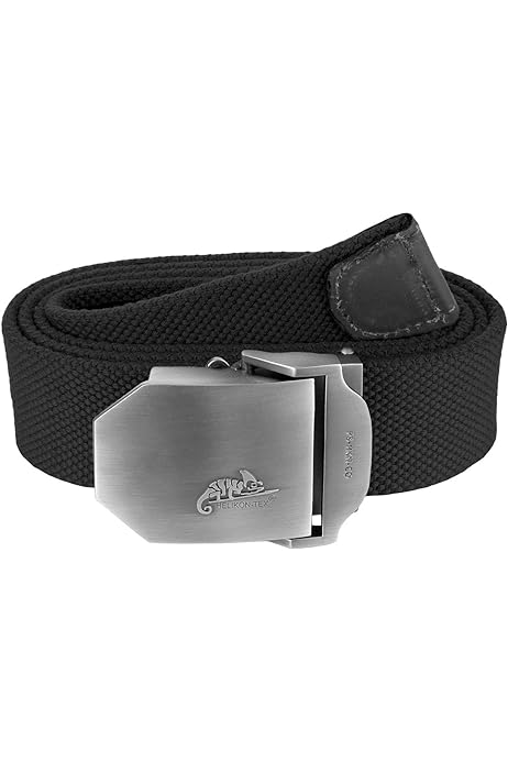 เข็มขัด หัวเงินปั้มลาย สายผ้า Canvas