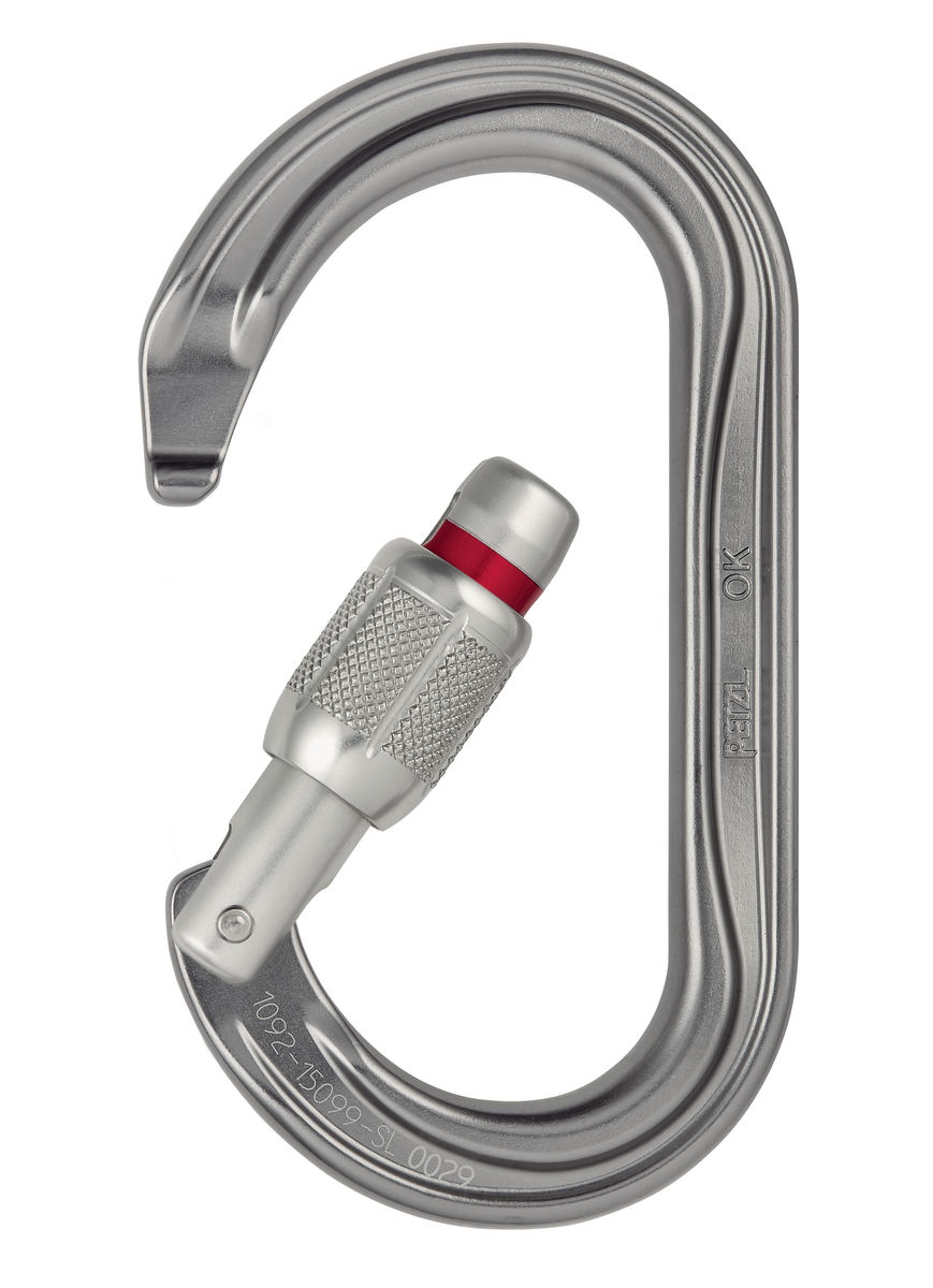 Carabiner (Petzl) OK SCREW-LOCK เงิน