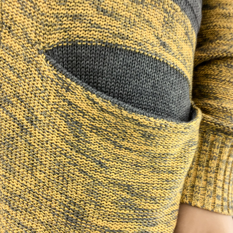 PreOrderคนอ้วน - เสื้อไหมพรมกันหนาวไซส์ใหญ่ ไม่หนา สีเทาเหลือง